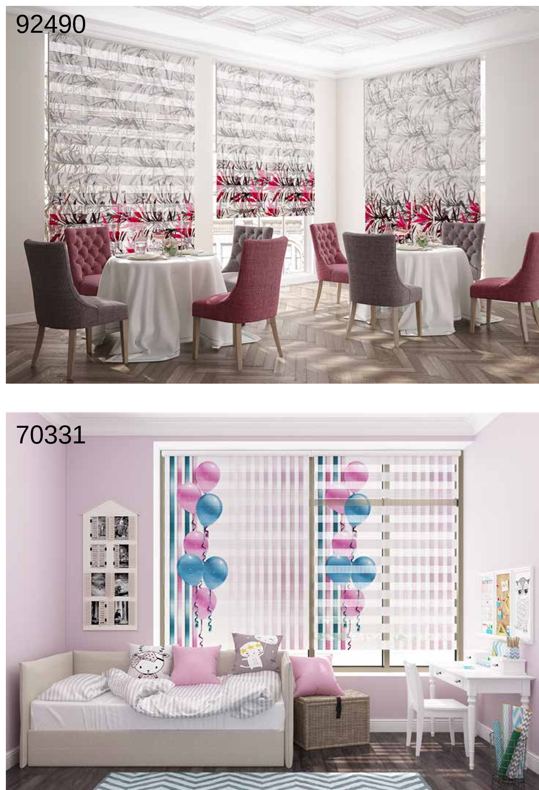 ArtBaskılı Zebra Perde