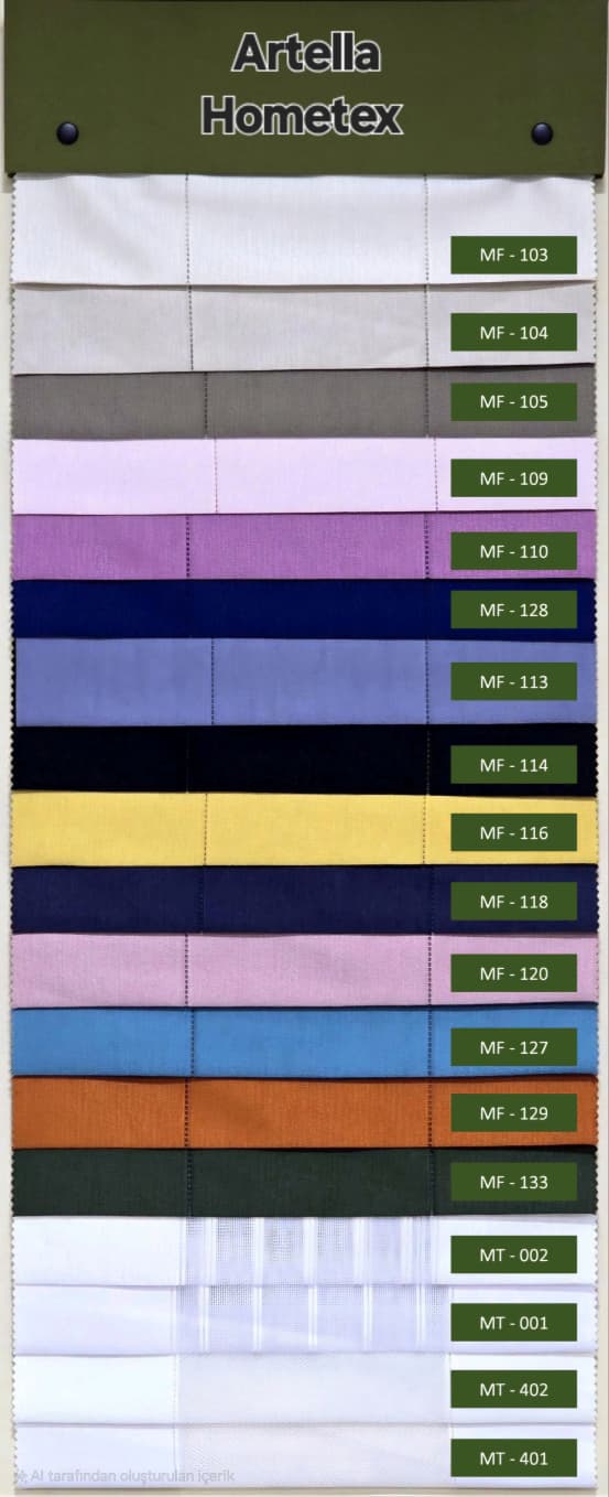 Artella Fonlu Dikey Tül Perde