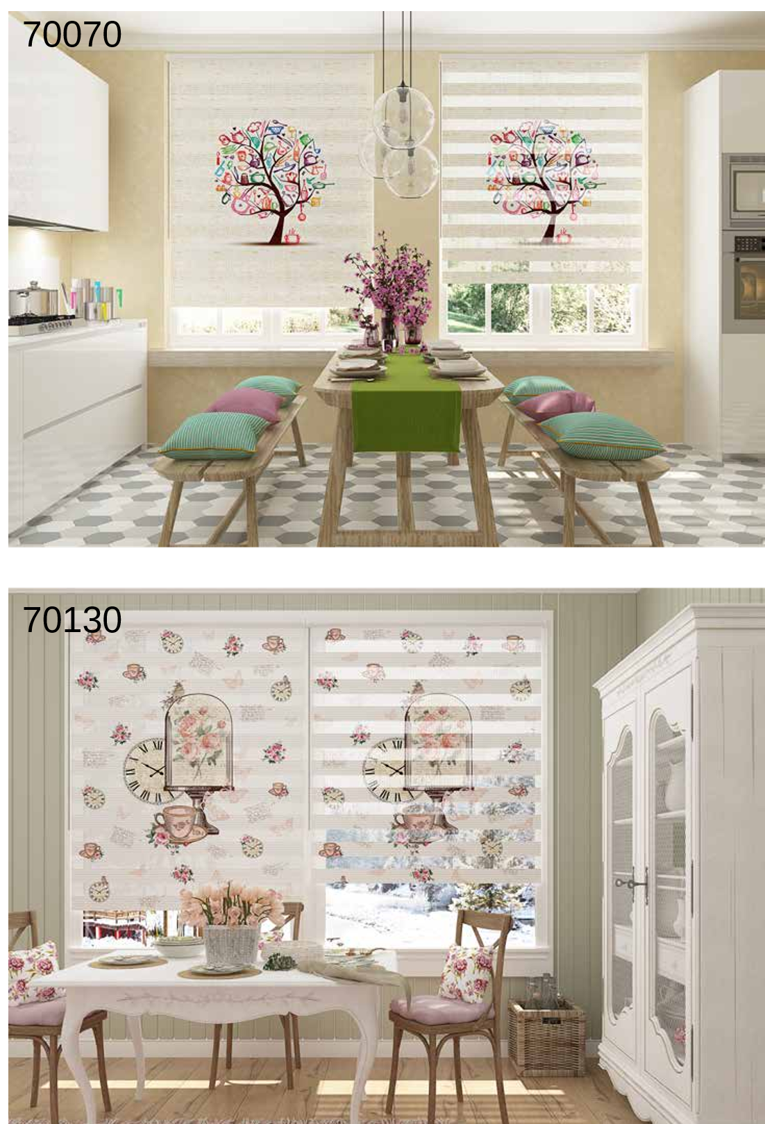 ArtBaskılı Zebra Perde