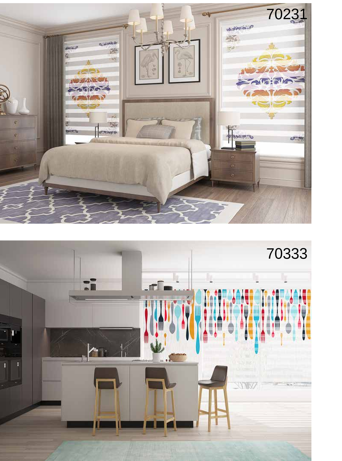 ArtBaskılı Zebra Perde