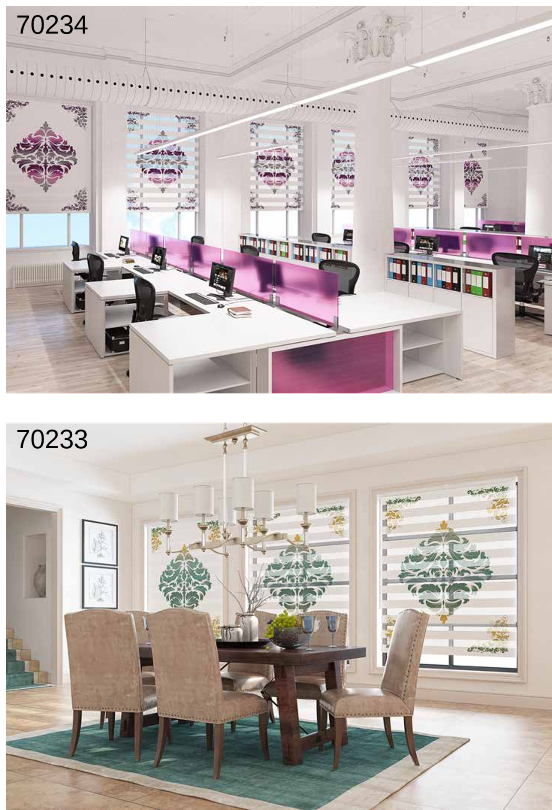 ArtBaskılı Zebra Perde