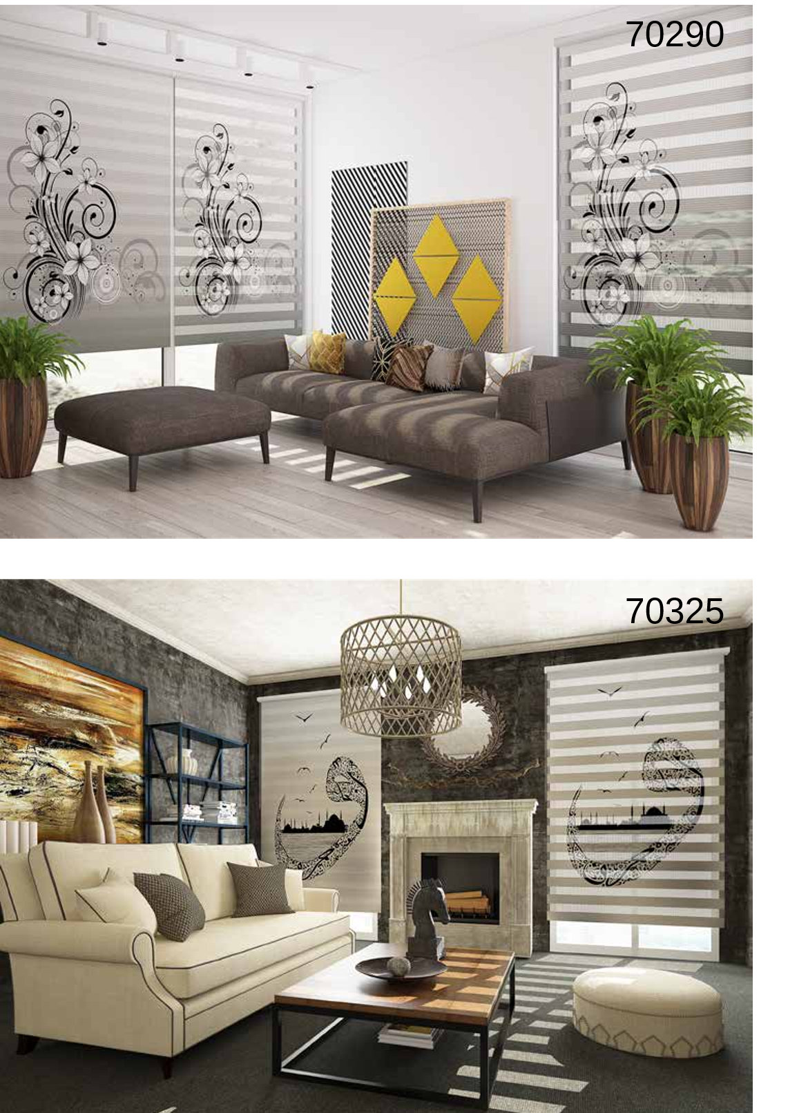 ArtBaskılı Zebra Perde