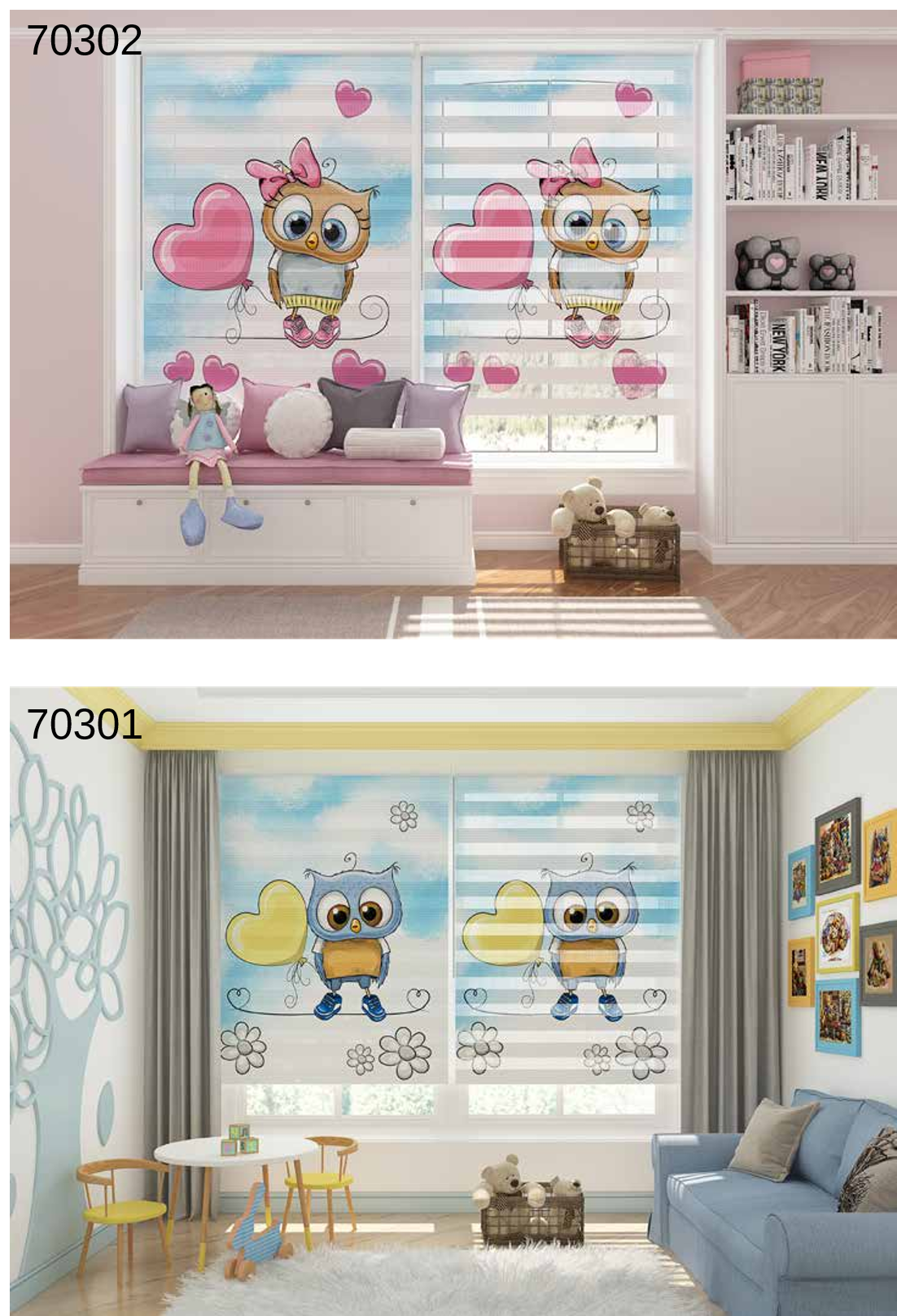 ArtBaskılı Zebra Perde