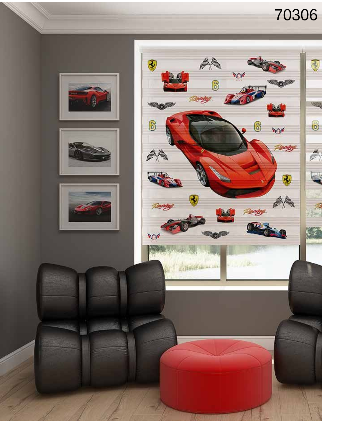 ArtBaskılı Zebra Perde