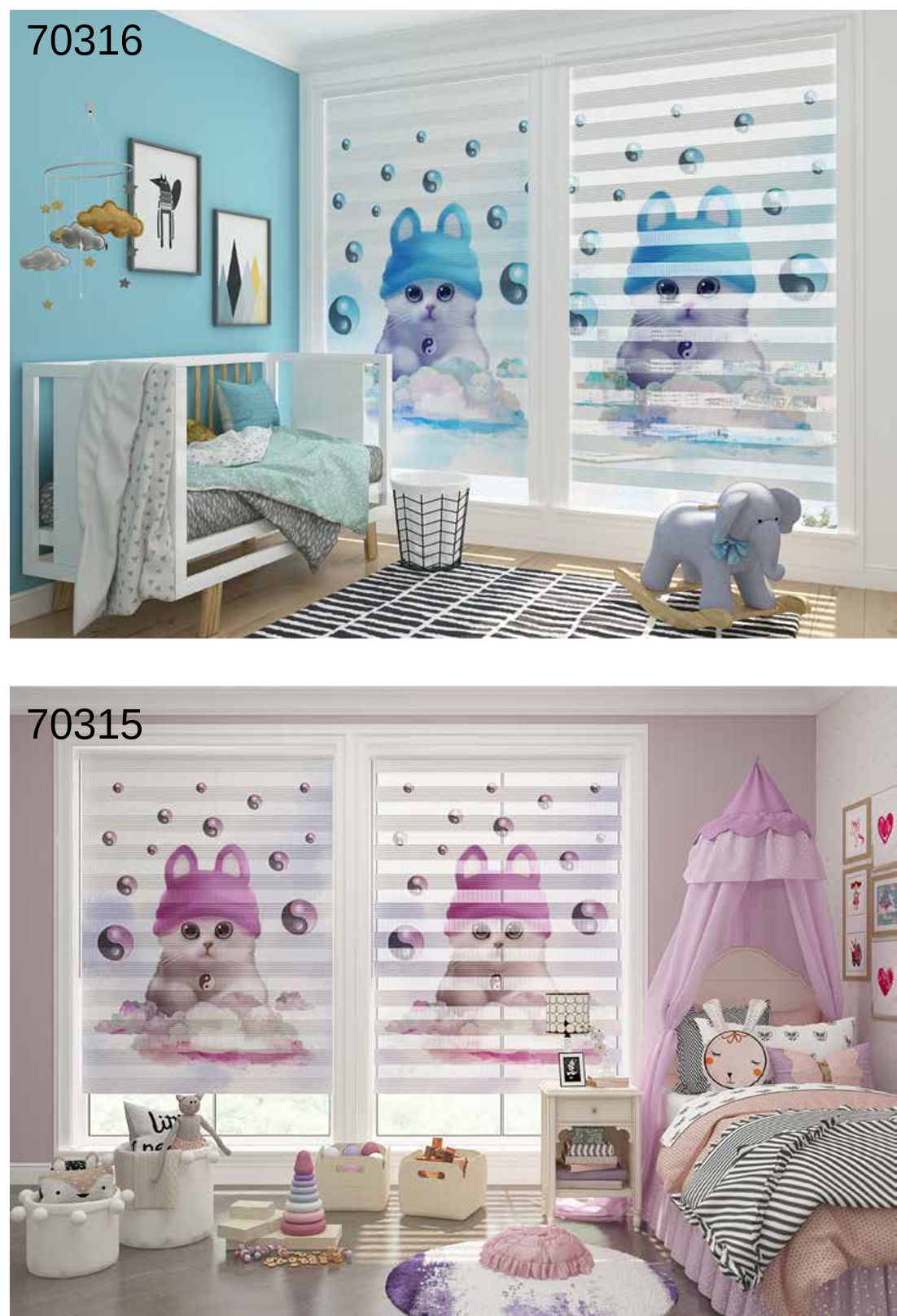 ArtBaskılı Zebra Perde