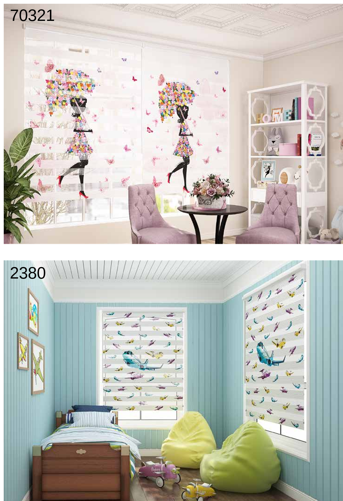 ArtBaskılı Zebra Perde