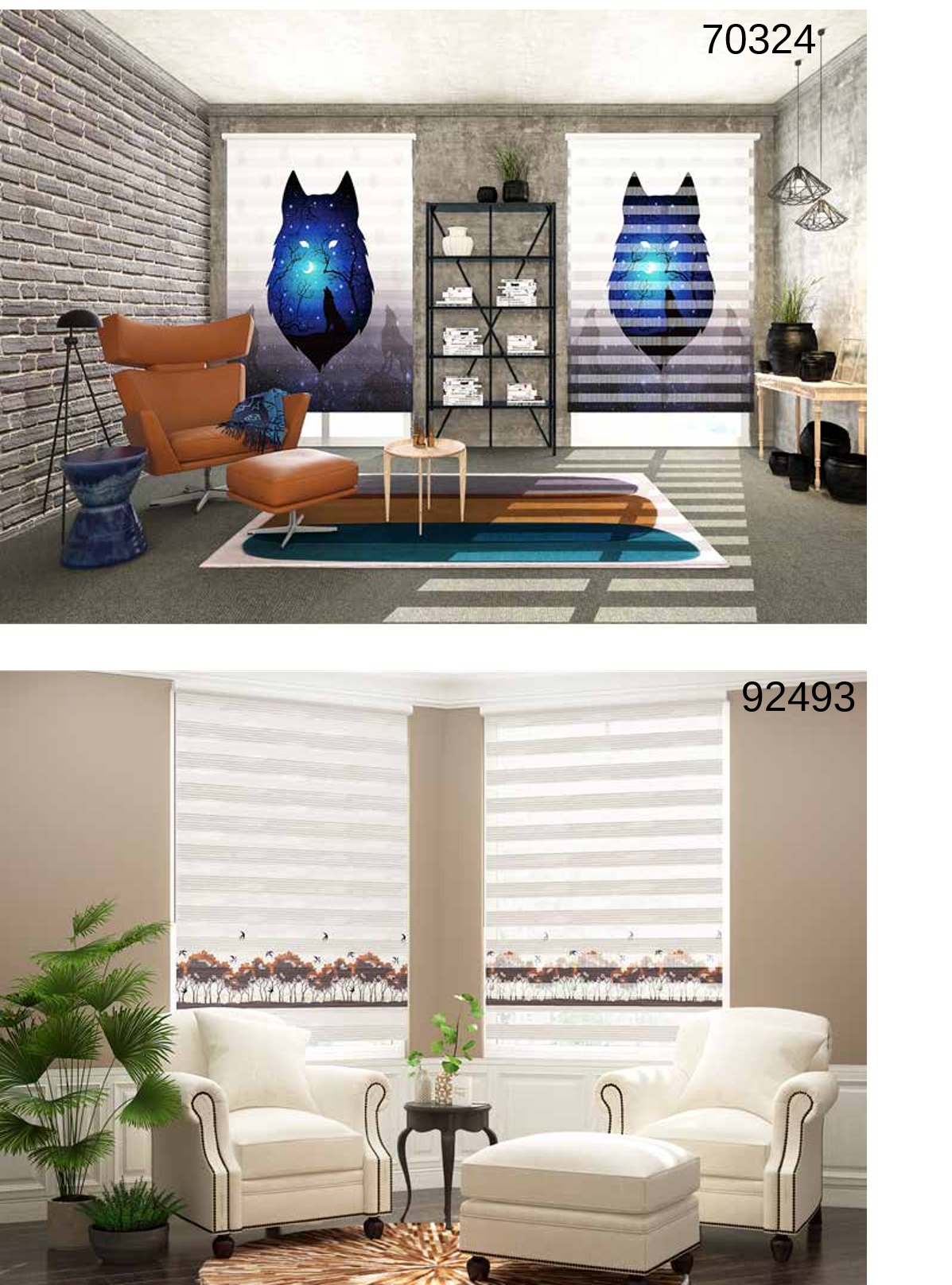 ArtBaskılı Zebra Perde