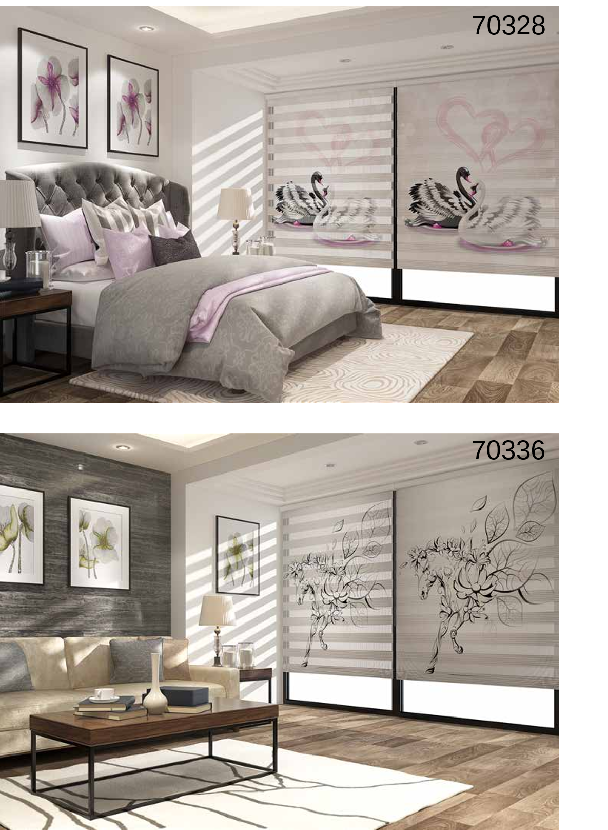 ArtBaskılı Zebra Perde