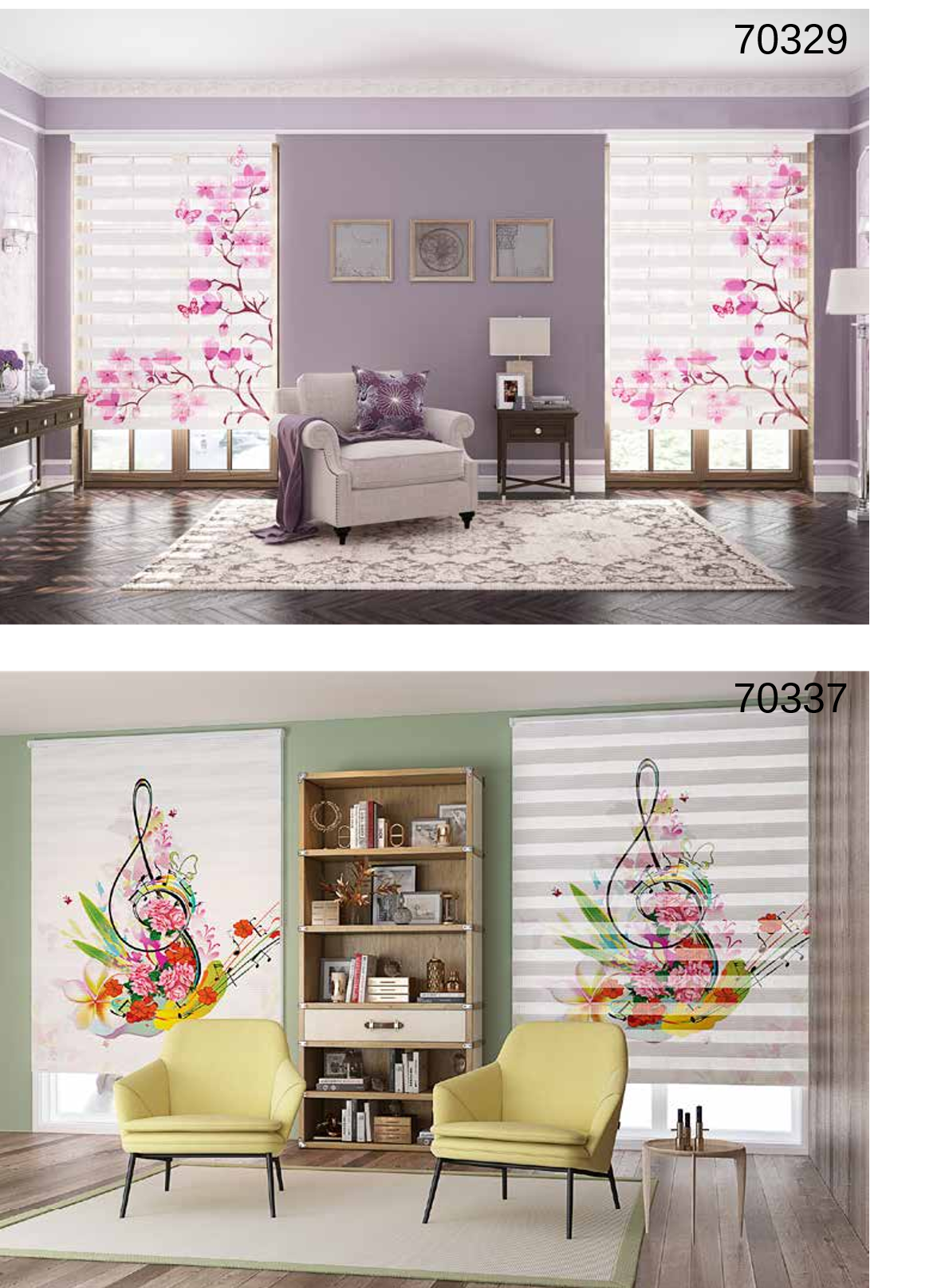 ArtBaskılı Zebra Perde