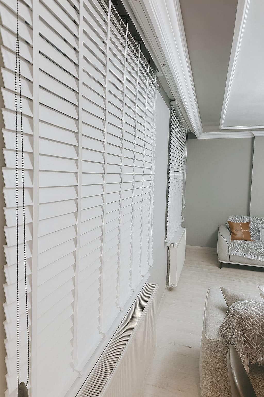 Artella 50mm Orijinal Ahşap Jaluzi Perde Beyaz