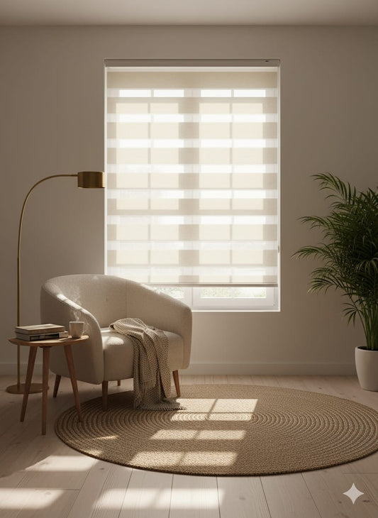 ArtBambu Krem Zebra Perde