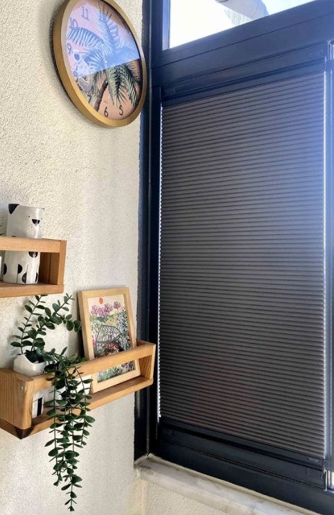 ArtHoneycomb (Petek Desenli) Antrasit Plise Perde