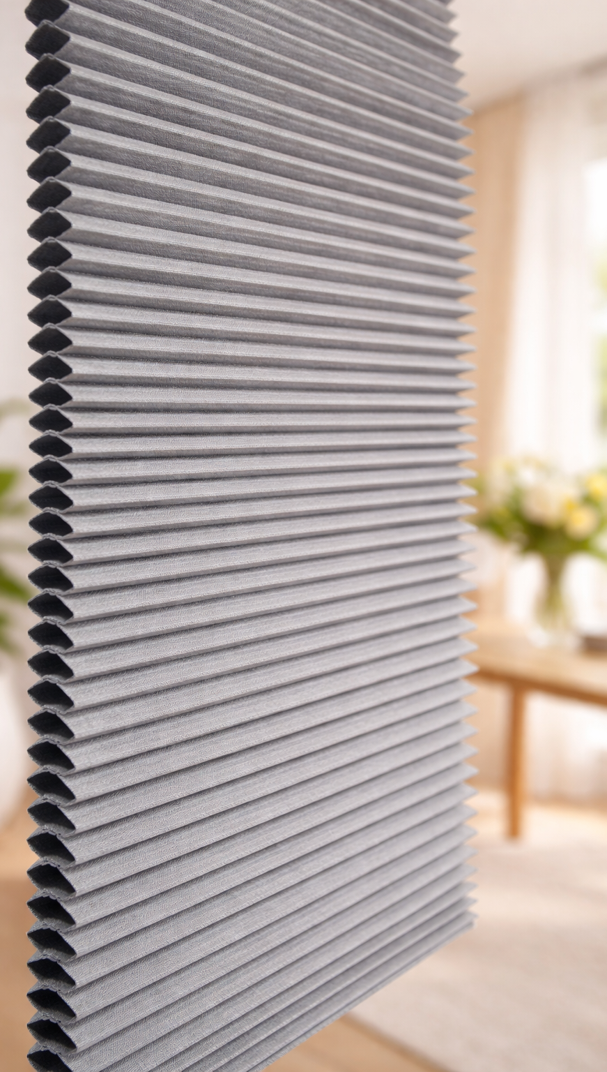 ArtHoneycomb (Petek Desenli) Antrasit Plise Perde