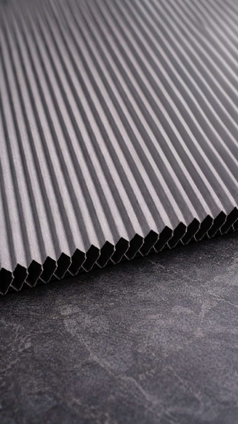 ArtHoneycomb (Petek Desenli) Antrasit Plise Perde