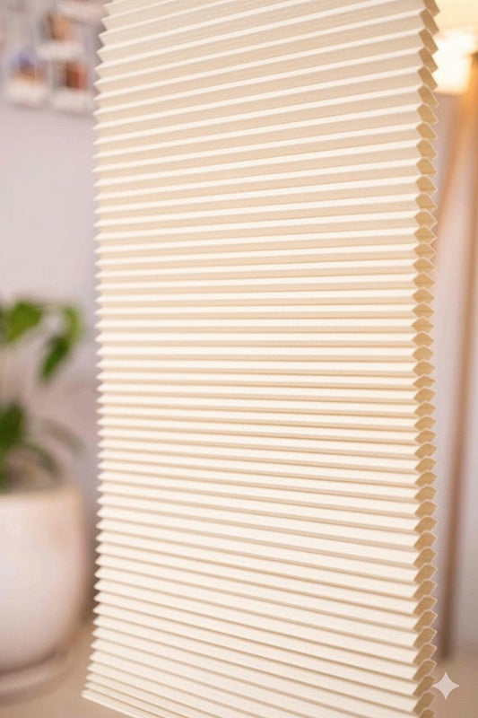 ArtHoneycomb (Petek Desenli) Krem Plise Perde
