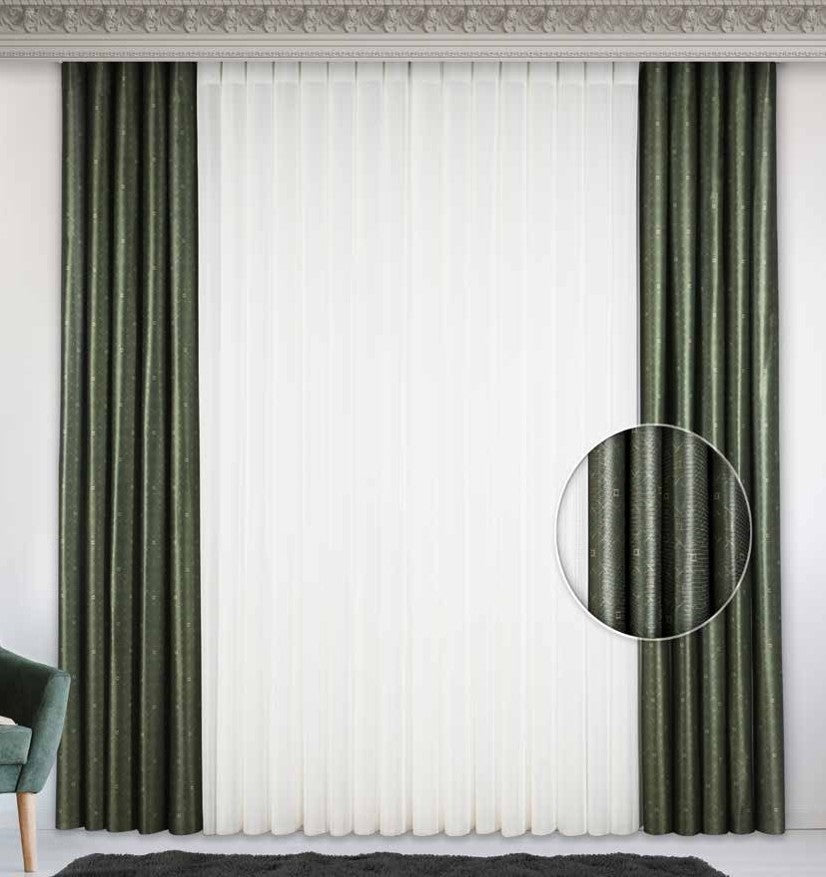 Artella Baskılı Dikey Tül Perde Bodrum