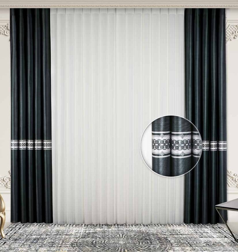 Artella Baskılı Dikey Tül Perde Hifa