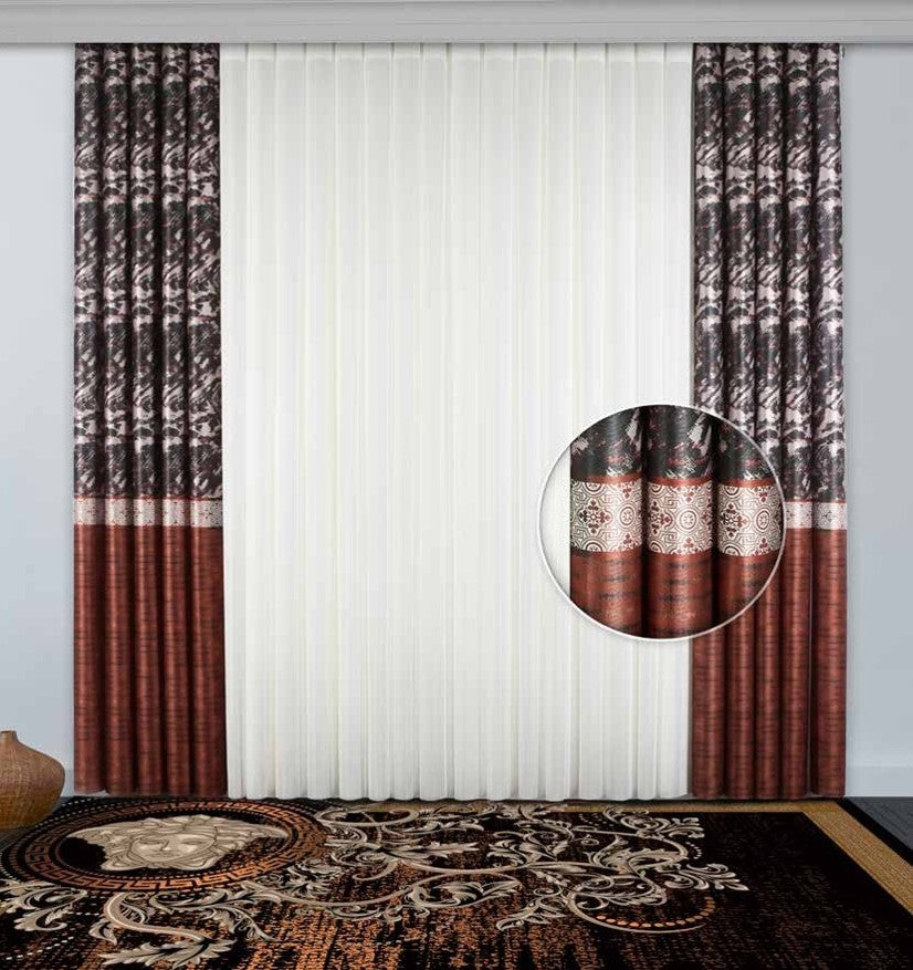 Artella Baskılı Dikey Tül Perde Kapadokya