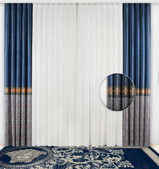 Artella Baskılı Dikey Tül Perde Pamukkale