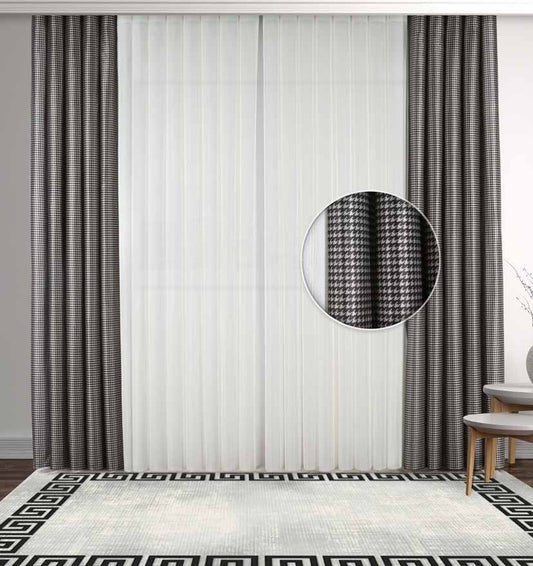 Artella Baskılı Dikey Tül Perde Pırlanta