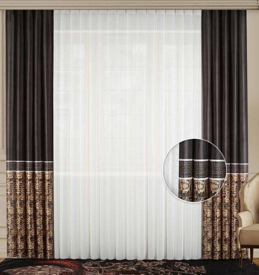 Artella Baskılı Dikey Tül Perde Rodin