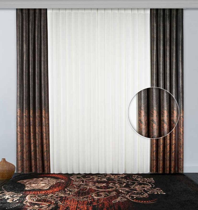 Artella Baskılı Dikey Tül Perde Rüzgar