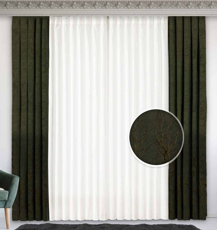 Artella Baskılı Dikey Tül Perde Side