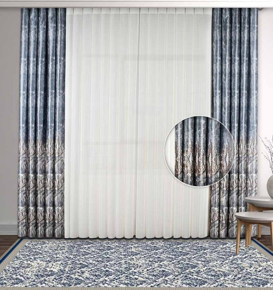 Artella Baskılı Dikey Tül Perde Sultan