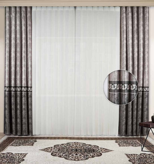 Artella Baskılı Dikey Tül Perde Yaprak