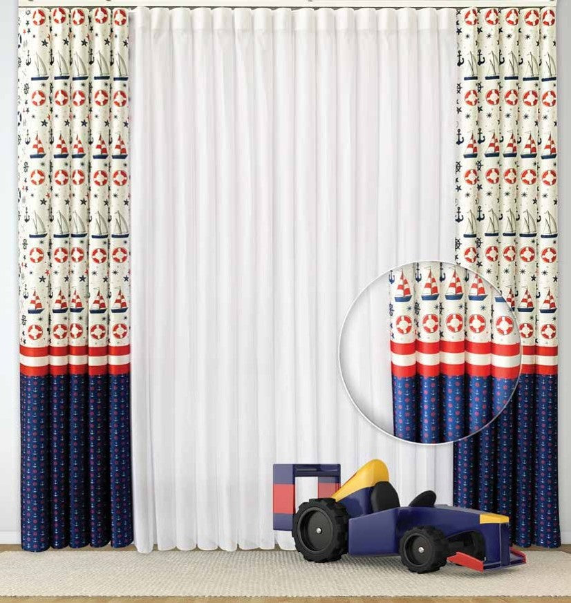 Artella Baskılı Dikey Tül Perde Boys