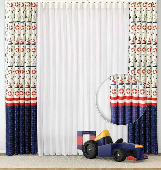 Artella Baskılı Dikey Tül Perde Boys