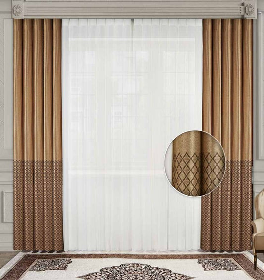 Artella Baskılı Dikey Tül Perde Elmas