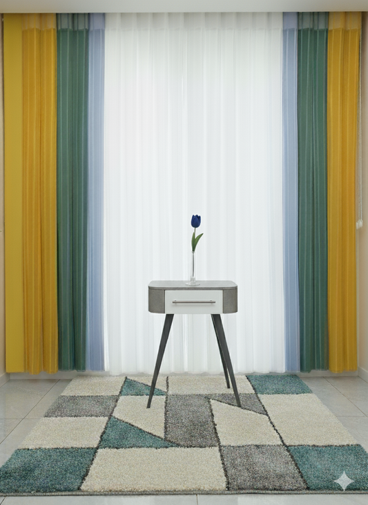 Artella Çizgili Dikey Tül Perde