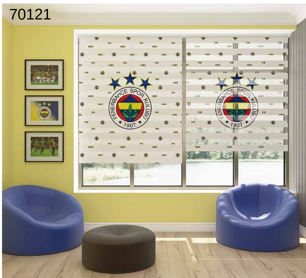 ArtBaskılı Zebra Perde