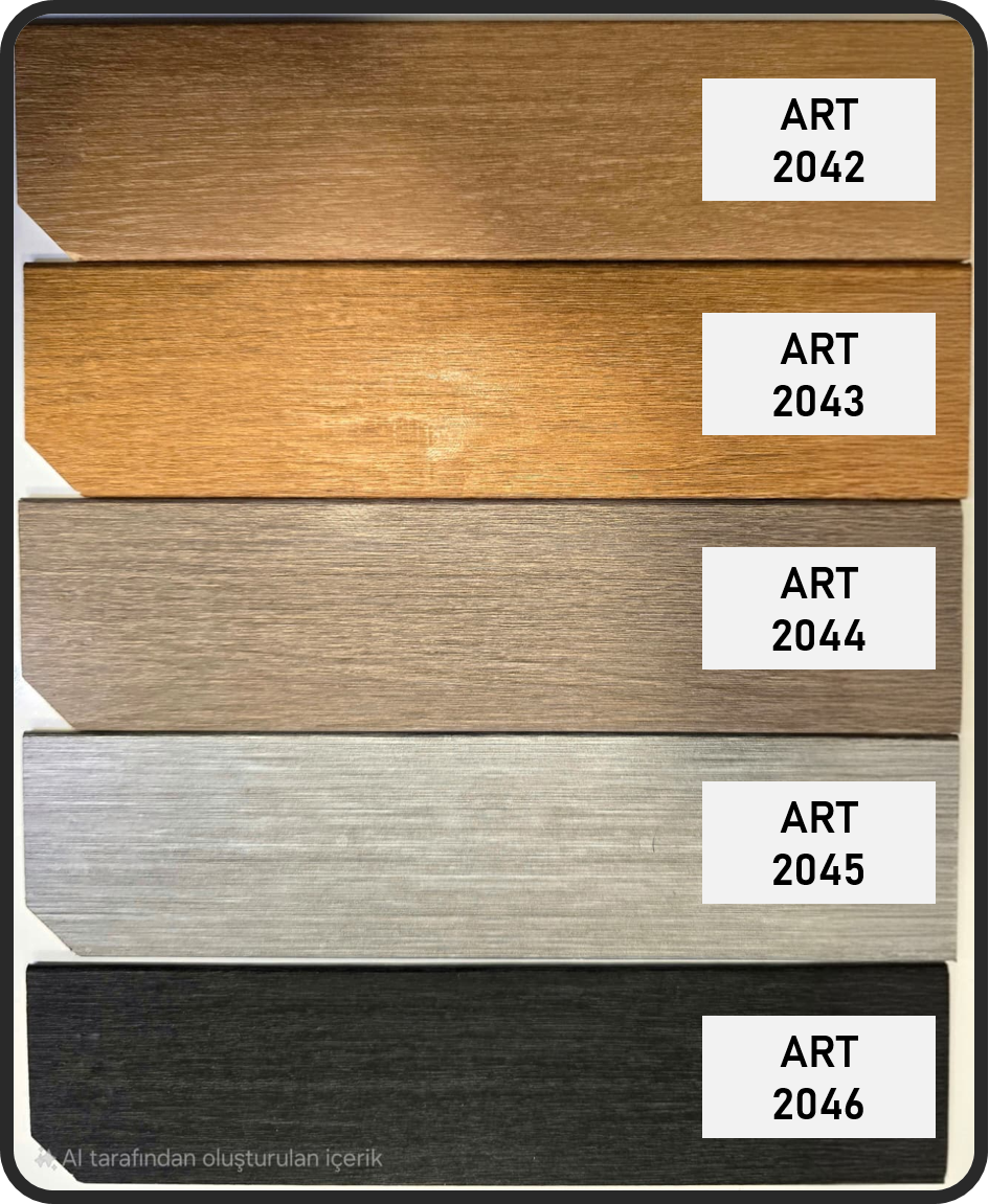 Artella 50mm Kaplama Ahşap Jaluzi Perde Kahve