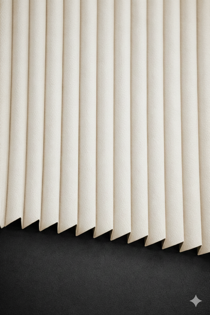 ArtBlackout Krem Plise Perde