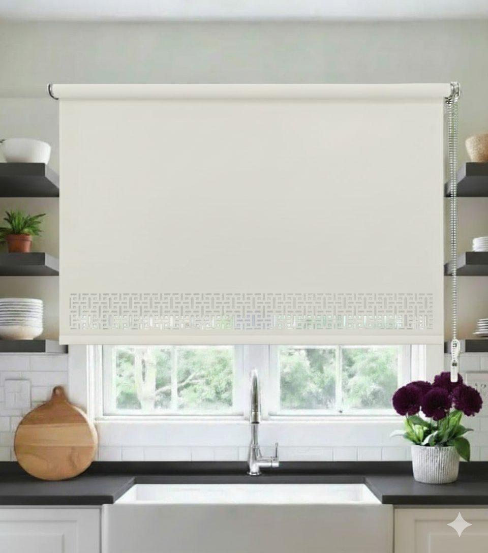 ArtMat Ekru Lazer Stor Perde