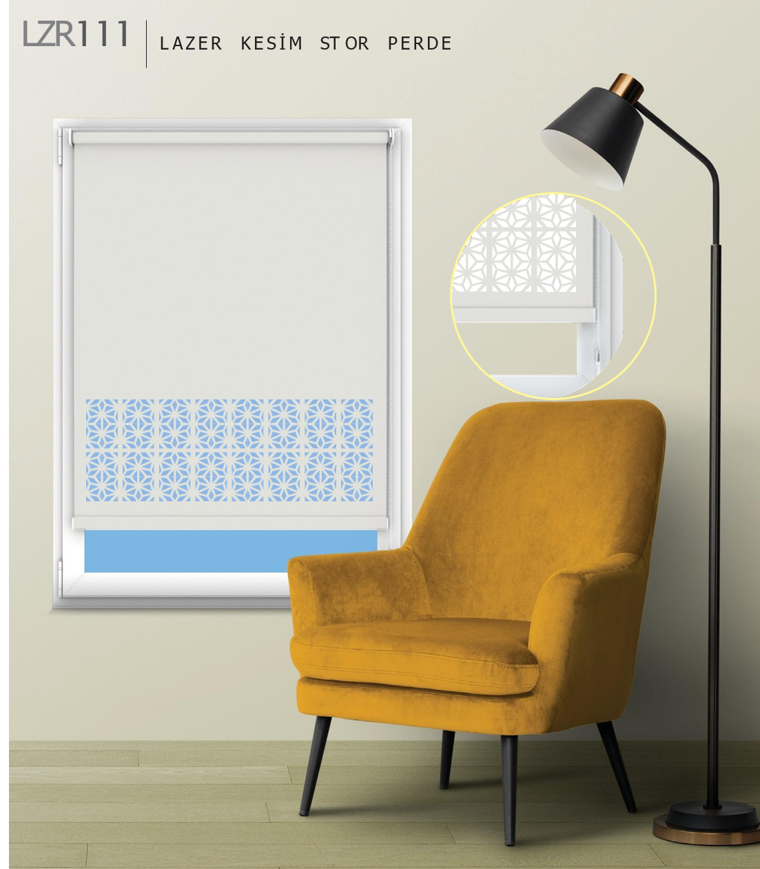 ArtLüx Beyaz Blackout Lazer Stor Perde